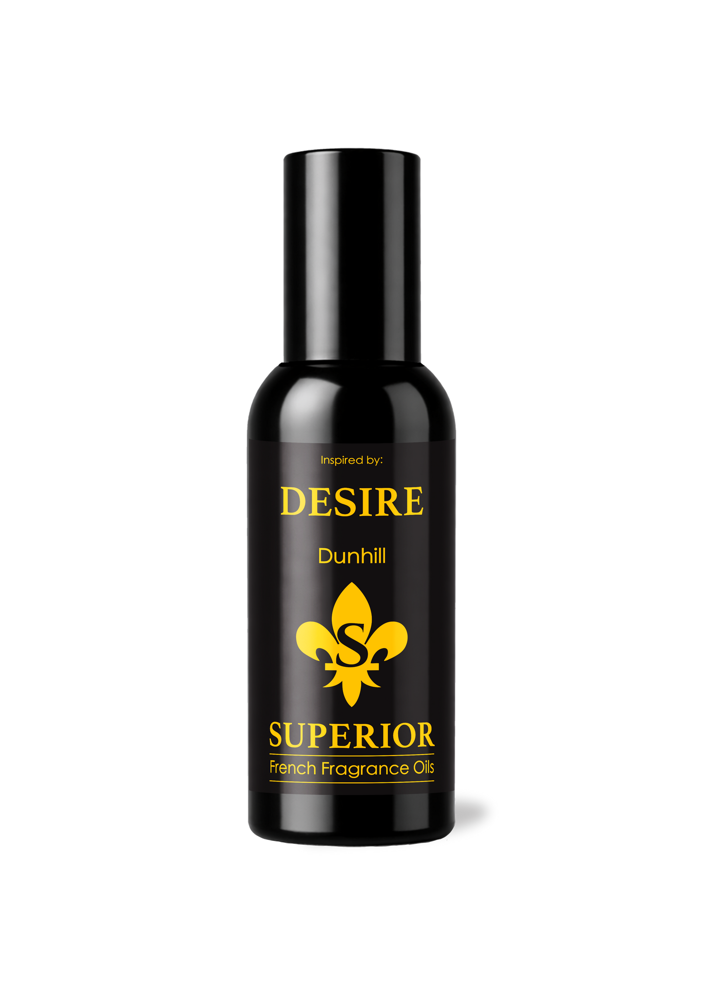 Desire Superior perfume bottle on a white background